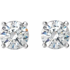14K White Gold 1 1/2 CTW Natural Diamond Cocktail-Style Earrings