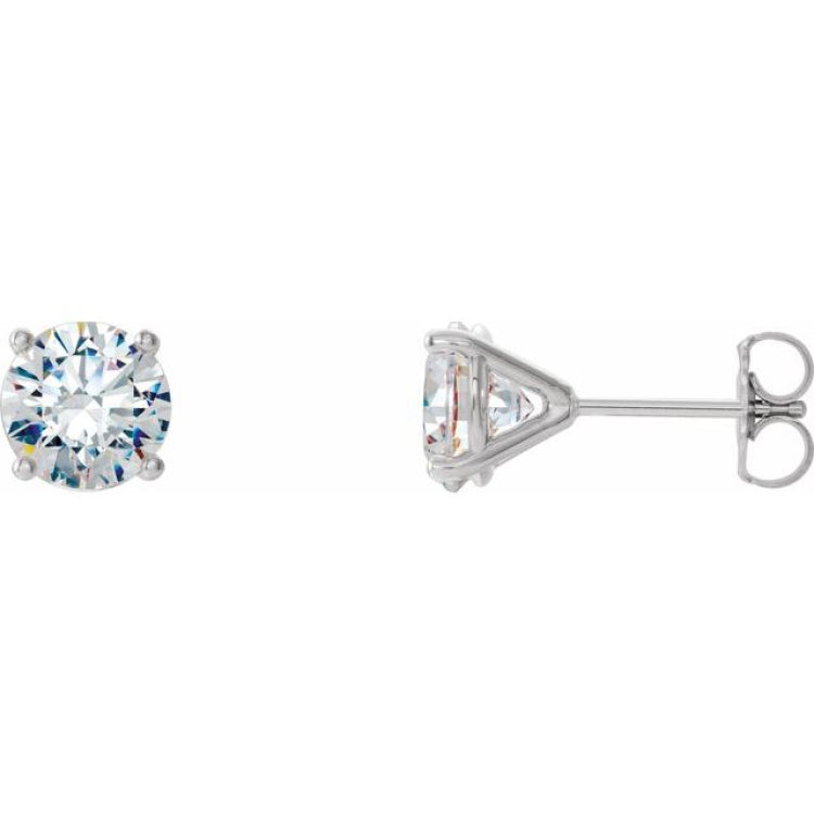 14K White Gold 2 CTW Natural Diamond Cocktail-Style Earrings