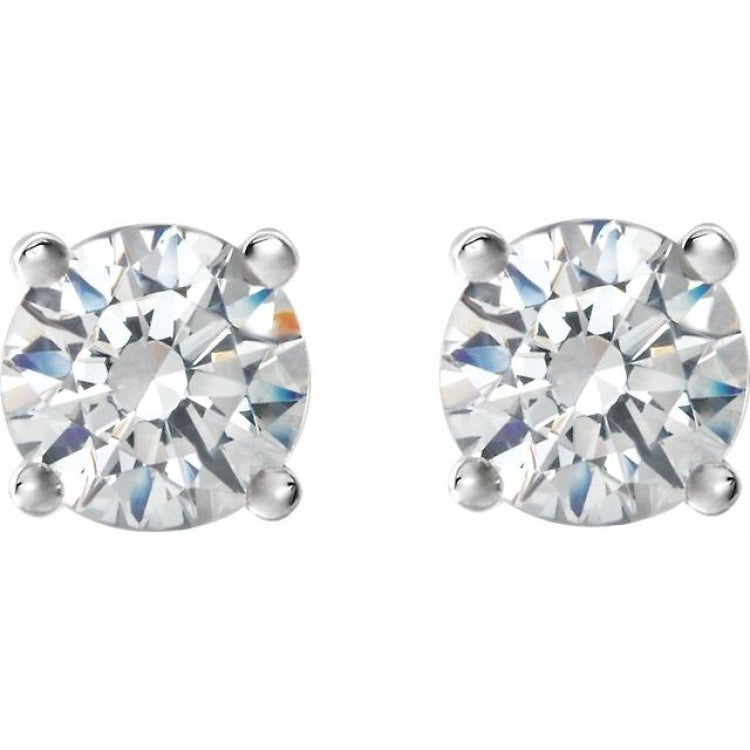 Platinum 1/2 CTW Natural Diamond Cocktail-Style Earrings
