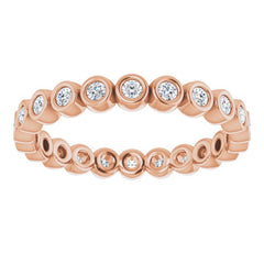 14K Rose 1/3 CTW Natural Diamond Eternity Band Size 5