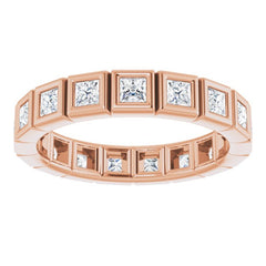 14K Rose 7/8 cTW Natural Diamond Eternity Band Size 5