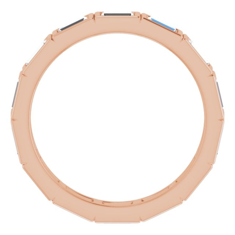 14K Rose 1 1/6 CTW Natural Diamond Eternity Band Size 5