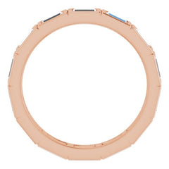 14K Rose 1 1/6 CTW Natural Diamond Eternity Band Size 5