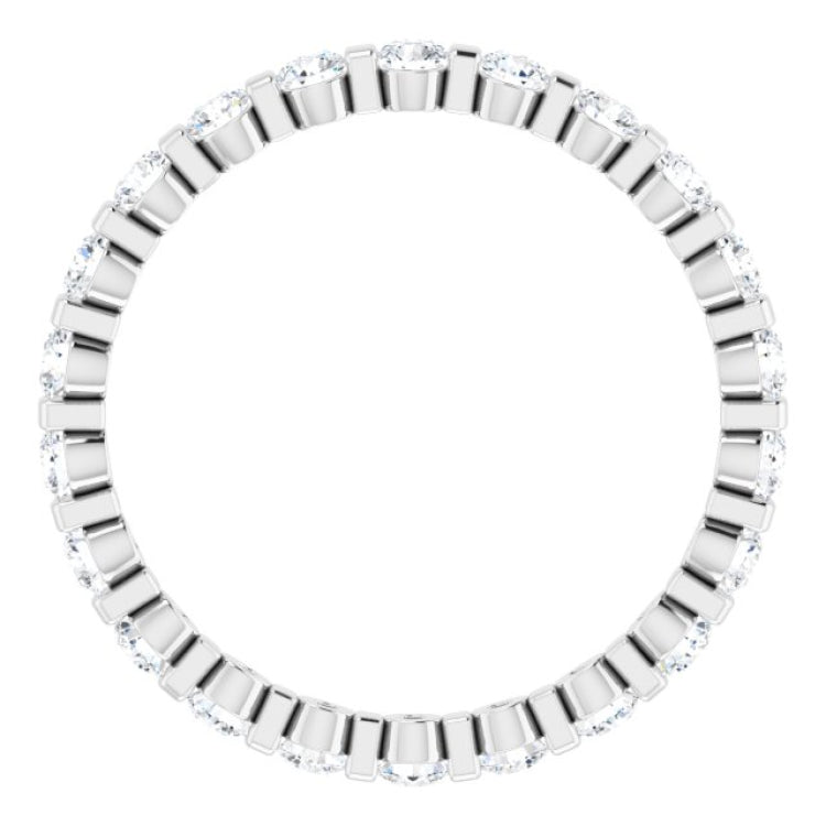 Platinum 5/8 CTW Natural Diamond Eternity Band Size 5