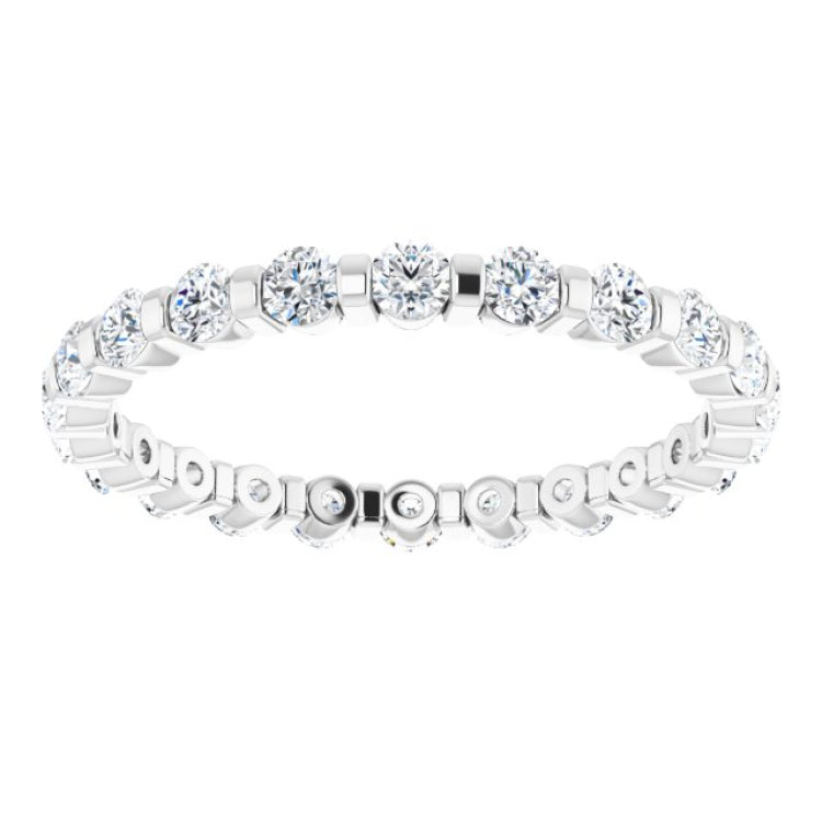 Platinum 5/8 CTW Natural Diamond Eternity Band Size 5