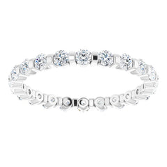 Platinum 5/8 CTW Natural Diamond Eternity Band Size 5