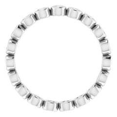 14K White 3/8 CTW Natural Diamond Eternity Band Size 5