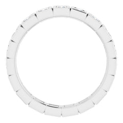 14K White 5/8 CTW Natural Diamond Eternity Band Size 5