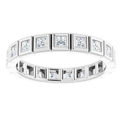 14K White 5/8 CTW Natural Diamond Eternity Band Size 5