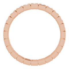 14K Rose 1/3 CTW Natural Diamond Eternity Band Size 5