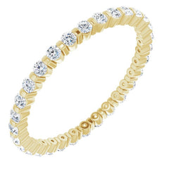 14K Yellow 1/2 CTW Natural Diamond Eternity Band Size 5
