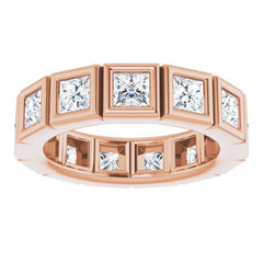 14K Rose 2 CTW Natural Diamond Eternity Band Size 5