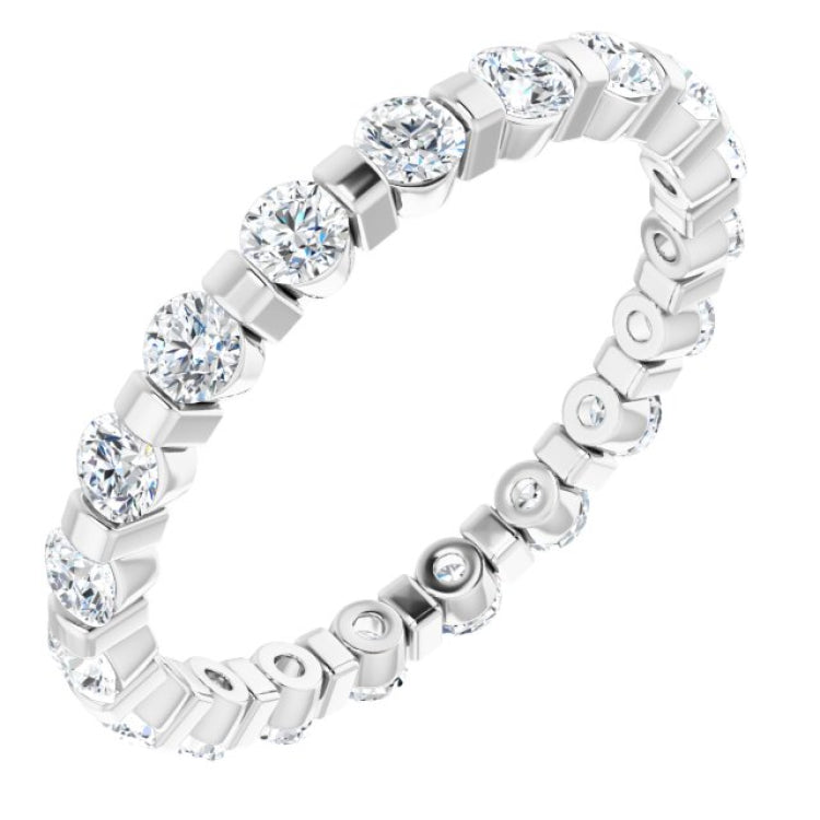 Platinum 9/10 CTW Natural Diamond Eternity Band Size 5