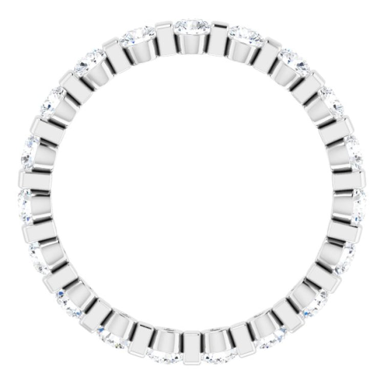 Platinum 9/10 CTW Natural Diamond Eternity Band Size 5