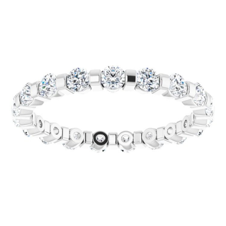 Platinum 9/10 CTW Natural Diamond Eternity Band Size 5