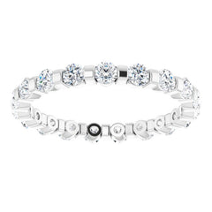 Platinum 9/10 CTW Natural Diamond Eternity Band Size 5