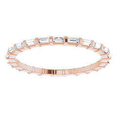 14K Rose 1/3 CTW Natural Diamond Eternity Band Size 5