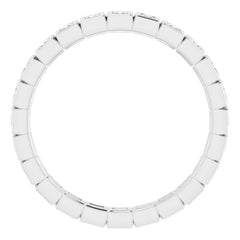 14K White 1/3 CTW Natural Diamond Eternity Band Size 5