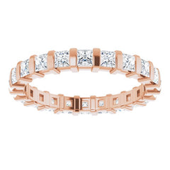 14K Rose 1 1/8 CTW Natural Diamond Eternity Band Size 5