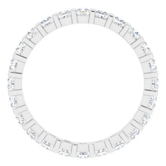 14K White 1 1/8 CTW Natural Diamond Eternity Band Size 5