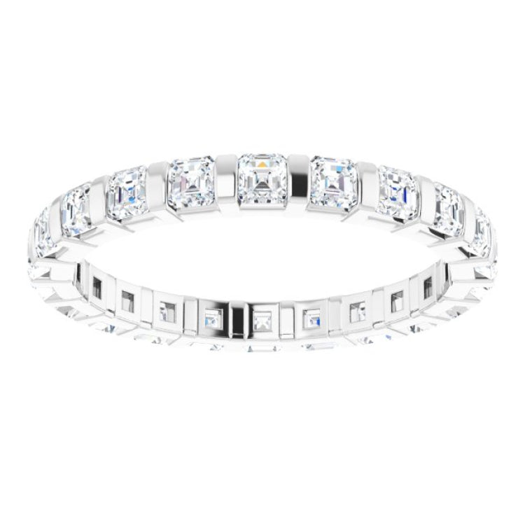 Platinum 1 1/8 CTW Natural Diamond Eternity Band Size 5