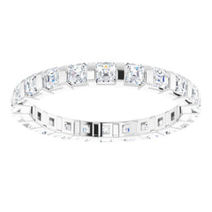 Platinum 1 1/8 CTW Natural Diamond Eternity Band Size 5
