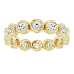 14K Yellow 7/8 CTW Natural Diamond Eternity Band Size 5
