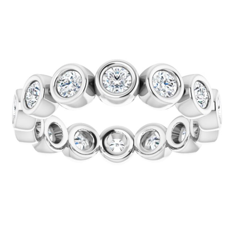 Platinum 7/8 CTW Natural Diamond Eternity Band Size 5