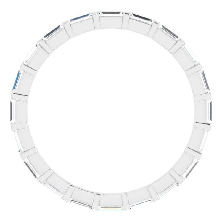 Platinum 3/8 CTW Natural Diamond Eternity Band Size 5