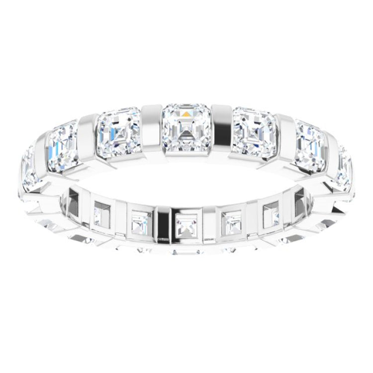 Platinum 2 1/2 CTW Natural Diamond Eternity Band Size 6