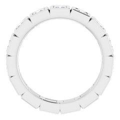 Platinum 1 3/8 CTW Natural Diamond Eternity Band Size 6