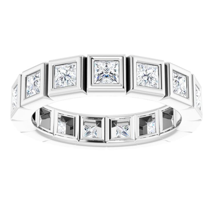 Platinum 1 3/8 CTW Natural Diamond Eternity Band Size 6