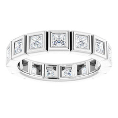 Platinum 1 3/8 CTW Natural Diamond Eternity Band Size 6