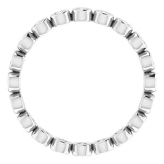 14K White 3/8 CTW Natural Diamond Eternity Band Size 6