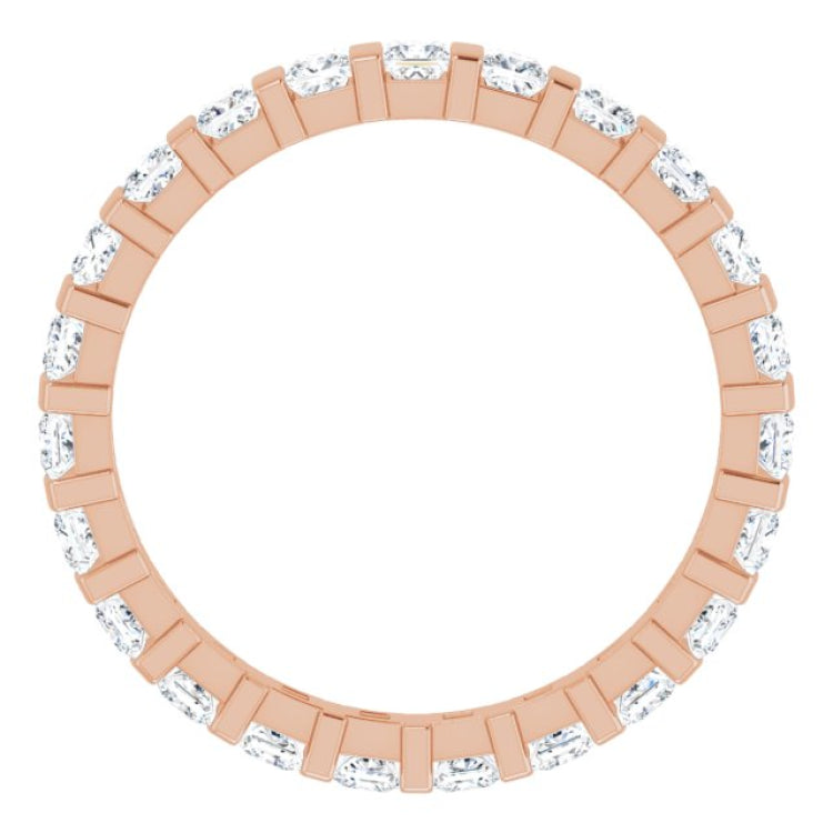 14K Rose 1 1/6 CTW Natural Diamond Eternity Band Size 6