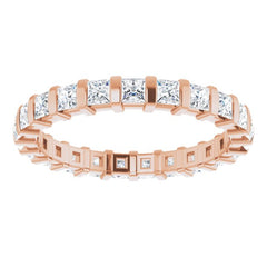 14K Rose 1 1/6 CTW Natural Diamond Eternity Band Size 6