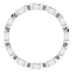 14K White 1/2 CTW Natural Diamond Eternity Band Size 6