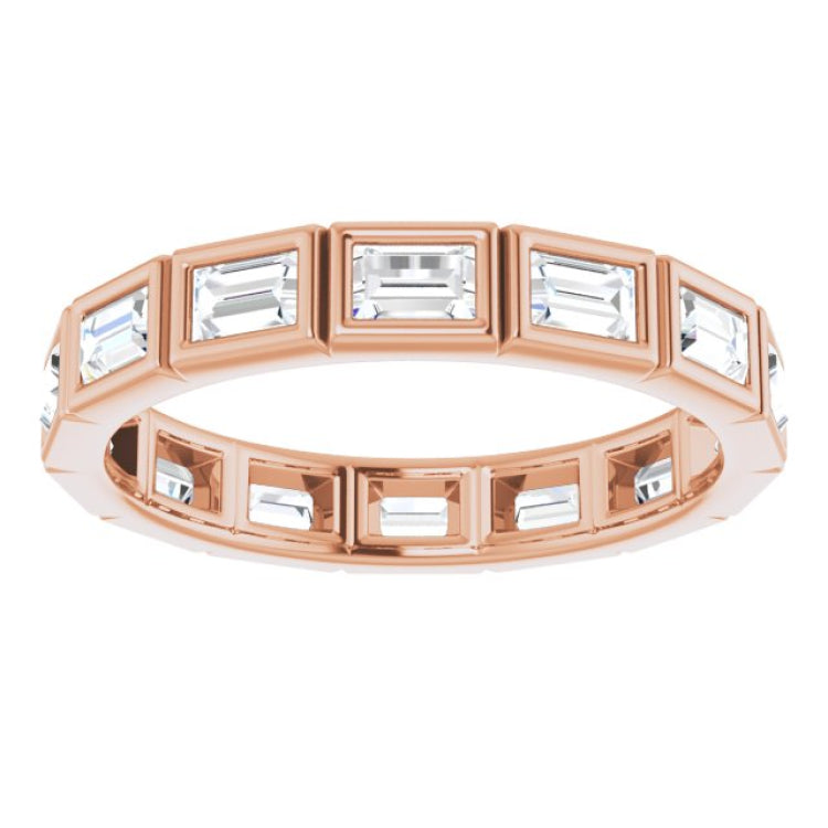 14K Rose 1 1/6 CTW Natural Diamond Eternity Band Size 6