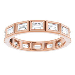 14K Rose 1 1/6 CTW Natural Diamond Eternity Band Size 6