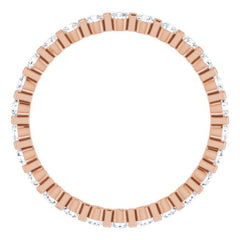 14K Rose 1/2 CTW Natural Diamond Eternity Band Size 6