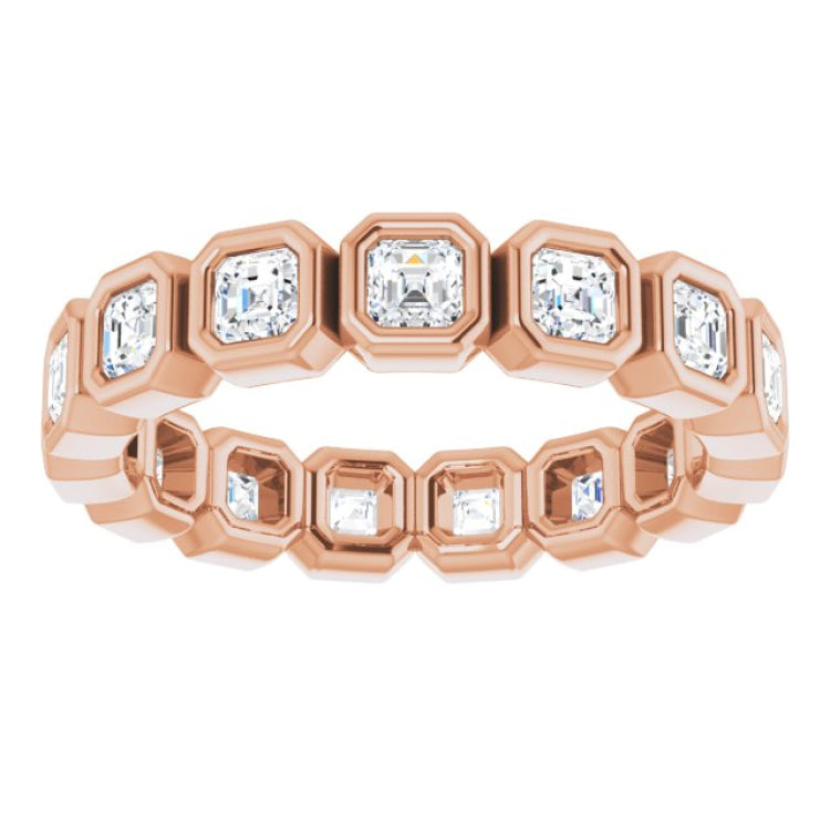 14K Rose 1 3/8 CTW Natural Diamond Eternity Band Size 6