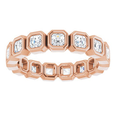 14K Rose 1 3/8 CTW Natural Diamond Eternity Band Size 6