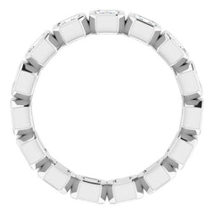 Platinum 1 3/8 CTW Natural Diamond Eternity Band Size 6