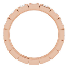 14K Rose 1 1/8 CTW Natural Diamond Eternity Band Size 6