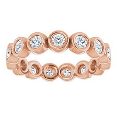 14K Rose 9/10 CTW Natural Diamond Eternity Band Size 6