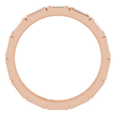 14K Rose 1/2 CTW Natural Diamond Eternity Band Size 6