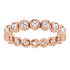 14K Rose 1/2 CTW Natural Diamond Eternity Band Size 6