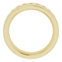 10K Yellow 1 3/8 CTW Natural Diamond Band