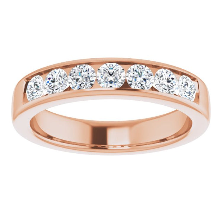 14K Rose 1 CTW Natural Diamond Band