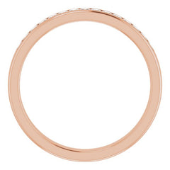 14K Rose 1/2 CTW Natural Diamond Band
